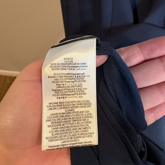 NWT BCBG MaxAzria Riva gown in Deep Navy - Picture 6 of 6